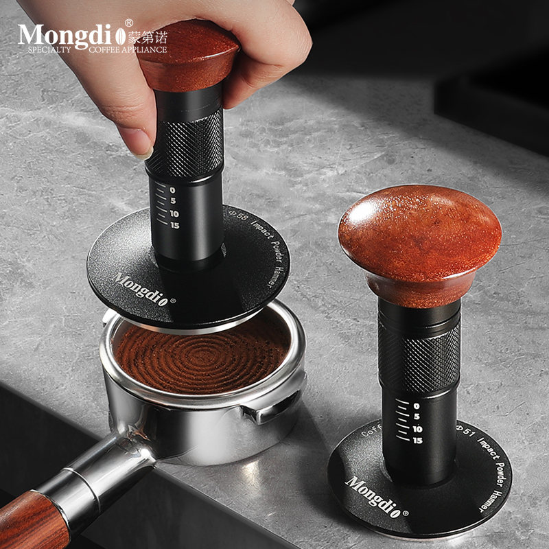 Mongdio恒力压粉锤压粉器冲击粉锤布粉器具意式咖啡机配件51/58mm