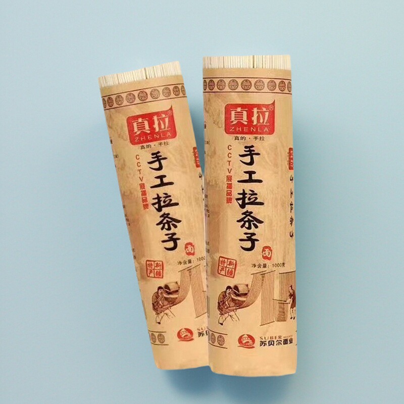 正宗新疆纯手工拉条子真拉圆粗宽面1000g高筋挂面孕期家用面条