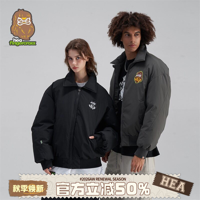 潮牌棒球棉服棉衣男女情侣款