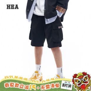 经典 风夏季 休闲短裤 工装 复古大口袋百搭宽松简约运动风五分裤 HEA