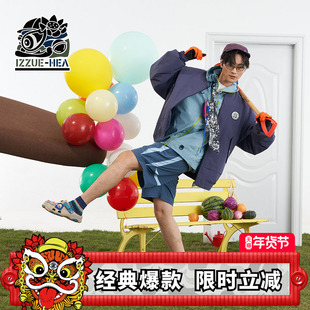 HEA x izzue联名情侣棒球领棉衣男2025新款冬季休闲面包棉服外套