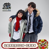 izzue国潮大毛领连帽棉衣外套男女情侣款 i.t 宽松保暖棉服 HEA