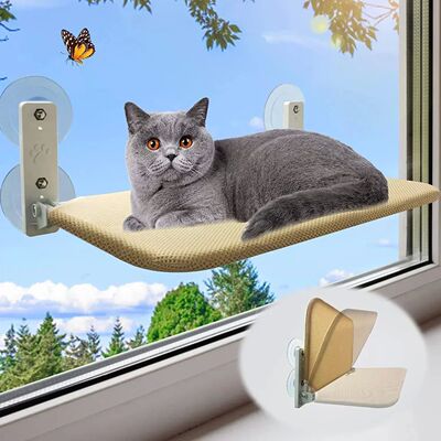 1 Pcs Foldable Cat Hammock Window Breathable Cloth Windowsil