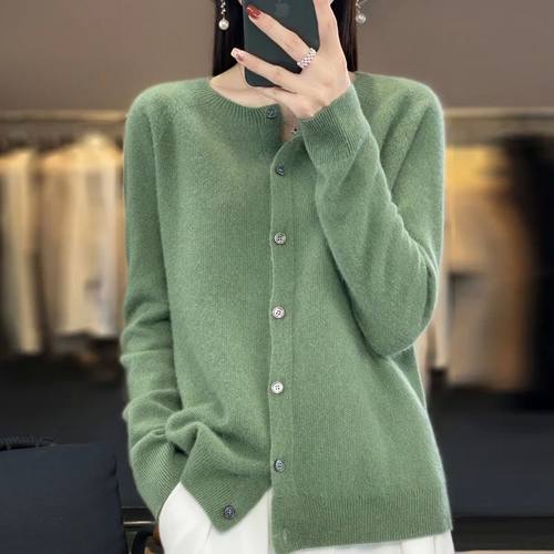 2024Spring and Autumn  New 100% pure merino cashmere sweater
