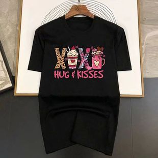 Luxury Kisses Hug Brand Summer Shirt For Print Man Vintage