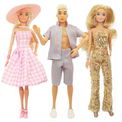 Kawaii 8 Items /Set Fashion Doll Dress Kids Toys Lover Wear
