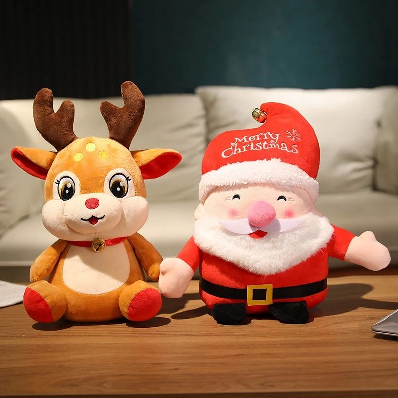 20CM Cute Christmas Series Doll Santa Claus Elk Plush Toy St