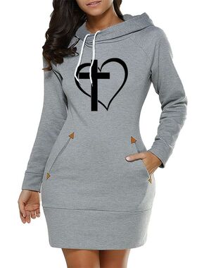 Womens Dresses 2024 Hooded Simplicity Pocket Diagonal Zipper