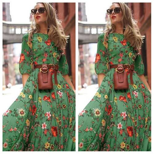 Spring and Autumn New Cross-border Dress in Europe and the U