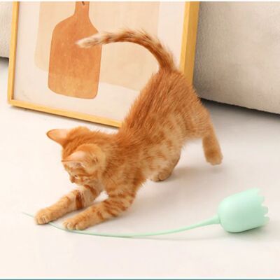 Pet electric tease cat stick intelligent magic tail cat toy