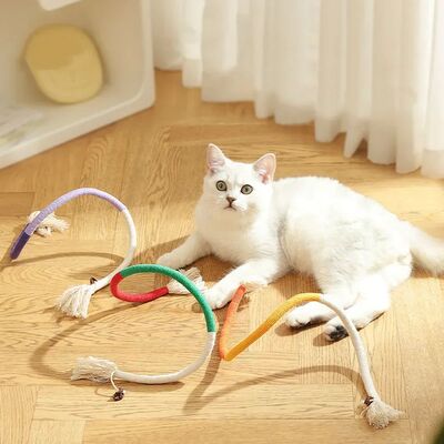 Cat Toys Interactive Molar Cotton Rope Toys Silvervine Cat T