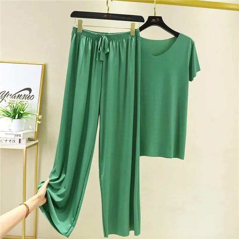 Women's Clothes Loose Suit for Women Pajamas Pants Set Femal 女士内衣/男士内衣/家居服 睡衣/家居服套装 原图主图