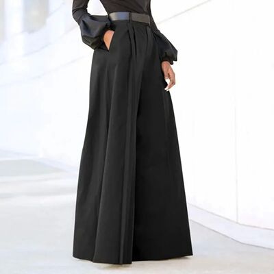 Women Palazzo Pants Summer Style Cotton Linen Comfy Baggy Tr