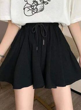 S-5Xl Summer Shorts Skirts Women Elastic High Waist Casual W