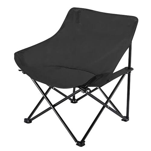 Solid Color Portable Camping Folding Chair Moon Leisure Chai