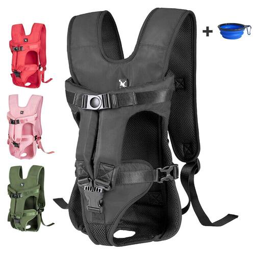 Outdoor Pet Front Dog Carrier Backpacks Adjustable Hands Fre