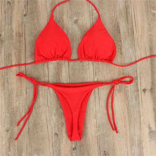 Women Bikini Set Sexy Side Tie Thong Swimsuit Bandage Style