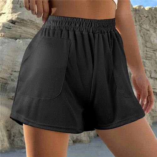 Cotton Linen Shorts Women's Sports Shorts Summer Solid High