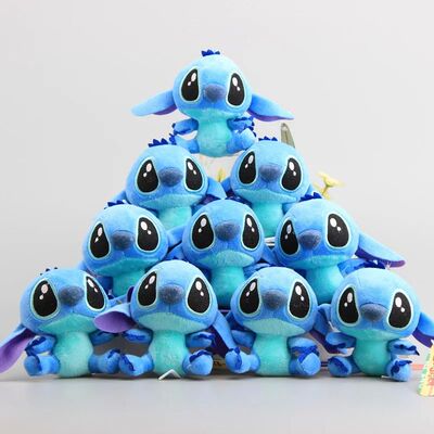 10Pcs/Lot Cute Cartoon Lilo and Stitches Small Pendant Plush