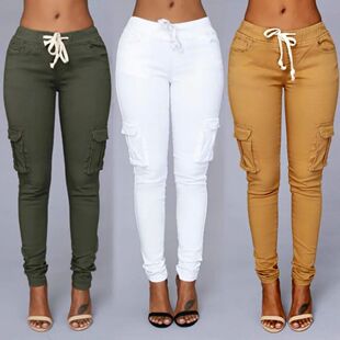 Elastic Sexy Skinny Pencil Jeans For Women Black High Waist