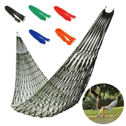 Outdoor Supplies Bold Mesh Hammock Nylon Rope Single Hammock