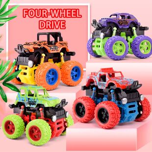Pull Back Toy Car Inertial Rotation Car Four-wheel Drive Of