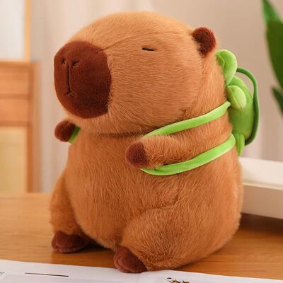 Cute Fully Filled Capybara Plush Animal With Turtle Tortoise