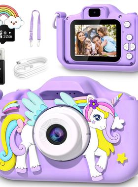 Kids Mini Camera Cartoon Unicorn Toys for Girls Boys Birthda