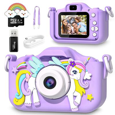Kids Mini Camera Cartoon Unicorn Toys for Girls Boys Birthda