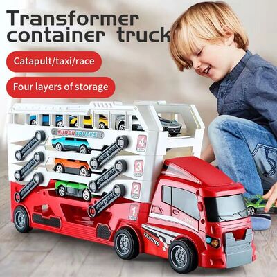 Ejector container truck engineering car with 6 alloy car chi