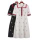 Polo Spring Summer Dress Cartoon 2024 Woman Knit Embroidered