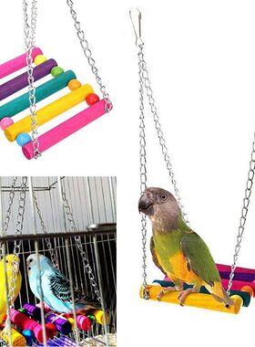 1pc Colorful Hanging Hammock Swing Toys for Pet Birds Perfec