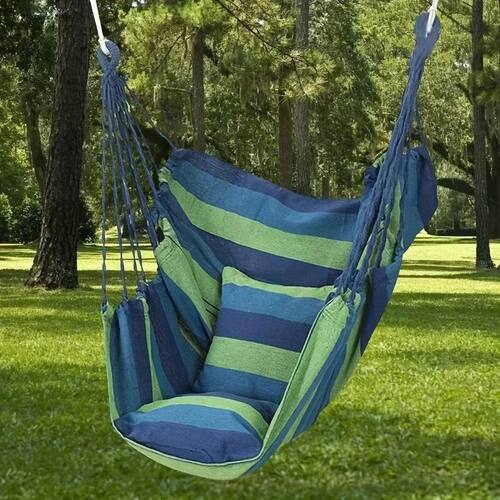 1pc Outdoor Hammock Chair Canvas Leisure Swing Chair No Pill