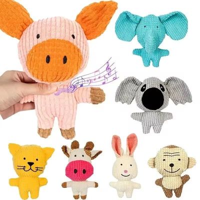 Plush Dog Toy for Small Medium Pets Funny Interactive Squeak