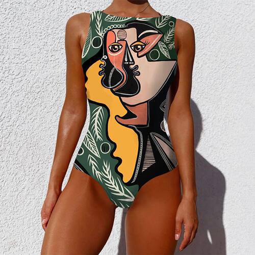 One Piece Swimsuit 2022 New Push Up Swimwear Print Personali