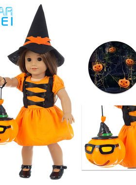 Halloween doll dress 18 inch American girl doll dress doll d