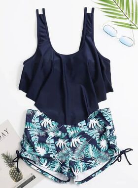 Summer Ruffles Swimsuits Tankini Sets Female Swimwear Sports