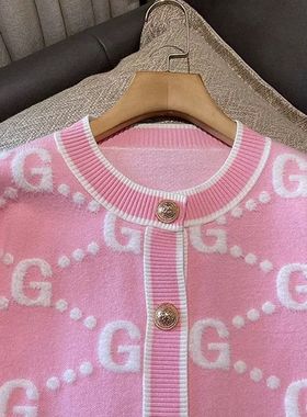 Autumn Winter Sweet Buttons O-neck Sweater Femme Fashion Let