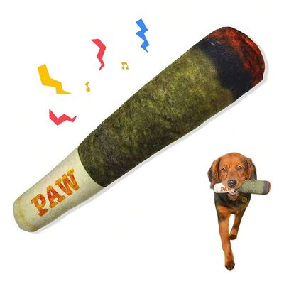 Funny Interactive Dog Toys - Cigar Design Plush Squeaky Pet