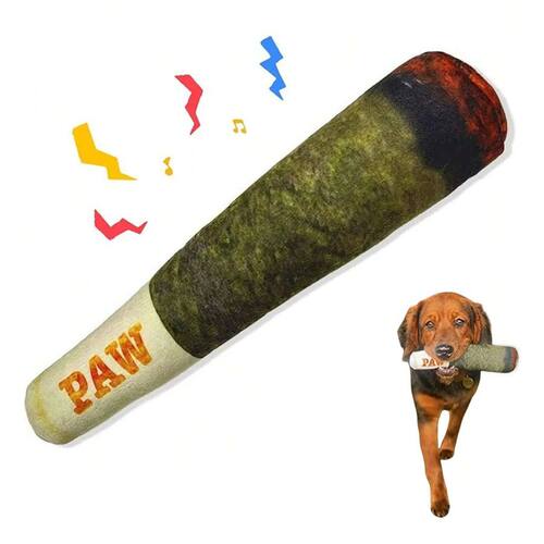 Funny Interactive Dog Toys - Cigar Design Plush Squeaky Pet