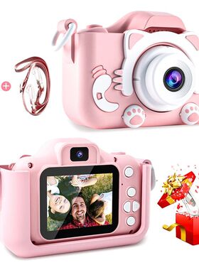 Kdis Camera Toys 1080P HD 2inch Screen Cat Mini Digital Came