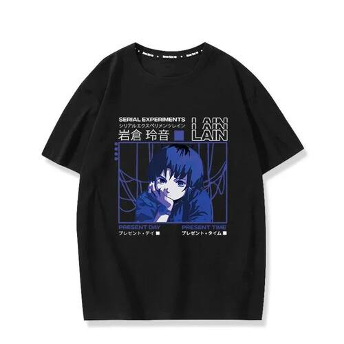 Series Experimental Lain Cotton T-Shirt Japanese Anime Unise