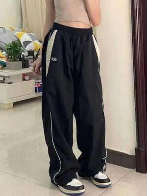 Women Casual Joggers Pants Korean 2023 Y2K Baggy Parachute O