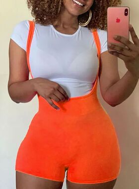 New Fashion Womens Spandex Bib Slim Shorts Five-Pants Summer