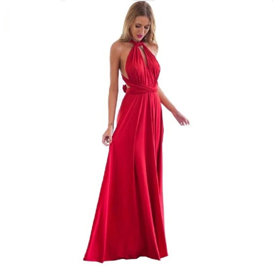 Sexy Women Multiway Wrap Convertible Boho Maxi Club Red Band 女装/女士精品 连衣裙 原图主图