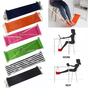 Portable Foot Hammock Strap 2 Hook Polyester Desk Rest Foot
