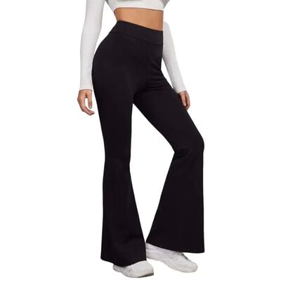 Classic Lady Trousers High-Waist Elastic Waistband Control T