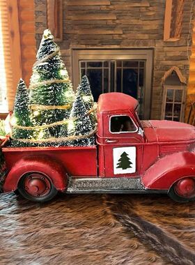 Christmas Red Truck Automobile Car with Lights Boy Gift Resi
