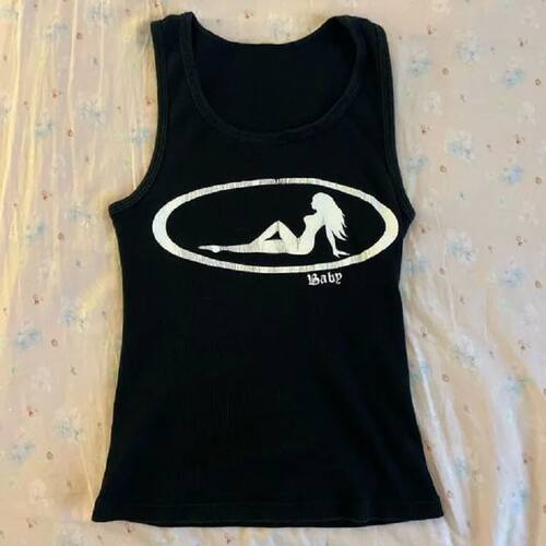 Summer Gothic E-girl Kawaii Vintage Short Sleeve Short Top P