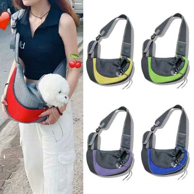 Portable Pet Front Bag Dog Backpack Mesh Breathable Pet Shou